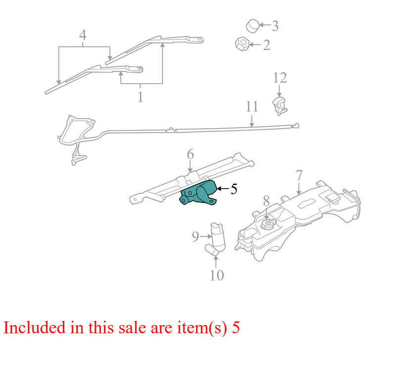 91498366 2009-2011 Dodge Nitro Front Windshield Wiper Linkage Used 91498366 OEM