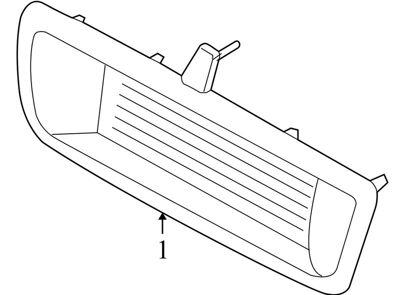 3W1X17B3889A  2004-2010 Lincoln Town Car Rear License Plate Light Panel Used 3W1X17B3889A OEM