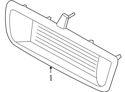 3W1X17B3889A  2004-2010 Lincoln Town Car Rear License Plate Light Panel Used 3W1X17B3889A OEM