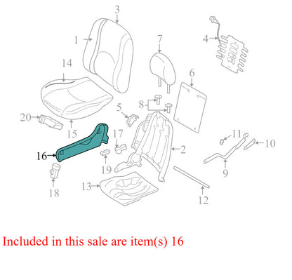 C5FU58136M1 2008-2012 Ford Escape Passenger FR Seat Side Panel Trim Used 8L8Z7862186BC