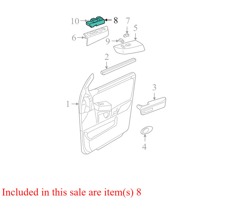 5L1Z14529AA 2003-2006 Ford Expedition Driver FL Master Window Switch Used OEM 5L1T1450ABW