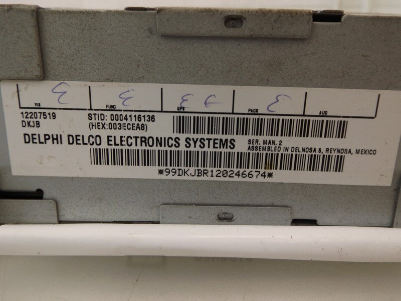 12207519 1999-2006 GMC Yukon GPS Navigation Communication Control Module Used OEM 1220751