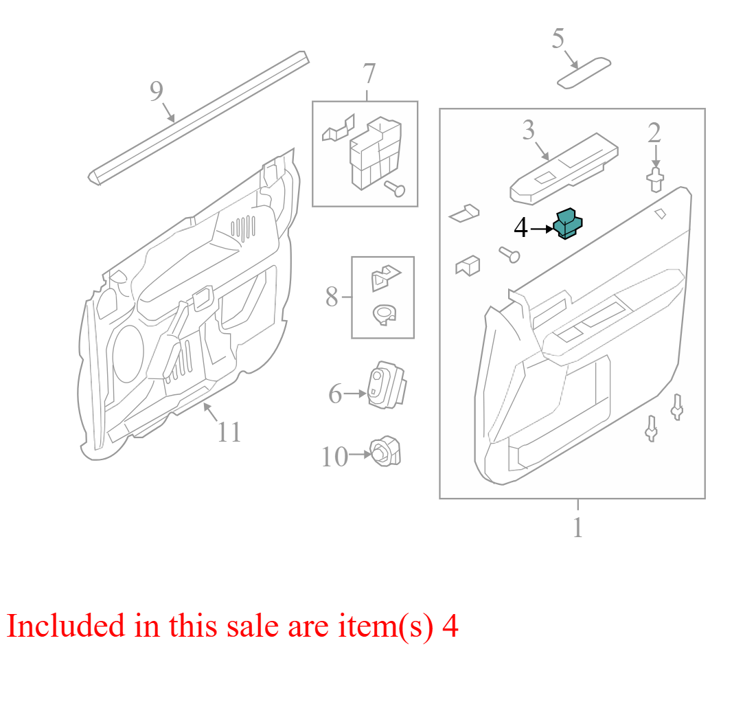 8L8Z14529AC 2008-2012 Ford Escape Driver FL Door / Master Window Switch Used 8L8Z14529AC OEM