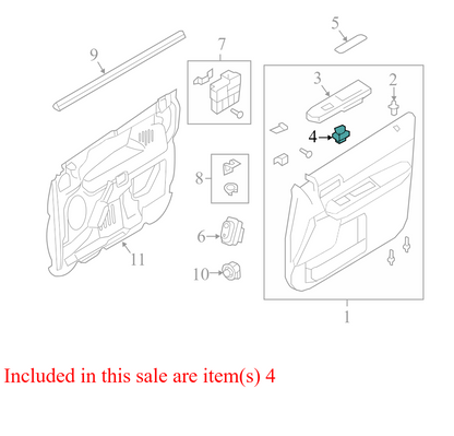 8L8Z14529AC 2008-2012 Ford Escape Driver FL Door / Master Window Switch Used 8L8Z14529AC OEM