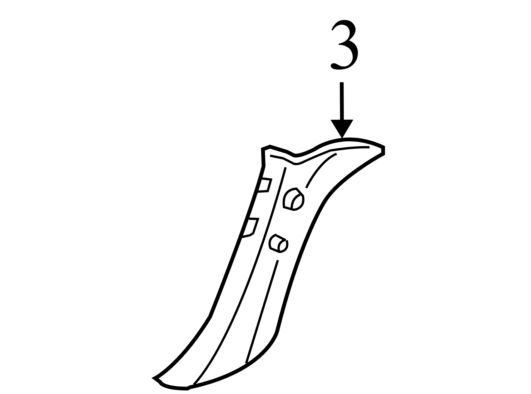 2L1Z7803598AAC 2003-06 Ford Expedition FR Body A-Pillar Interior Trim Panel 2L1Z7803598AAC OEM