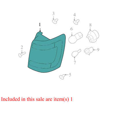 8L8Z13405A 2008-2012 Ford Escape Driver RL Tail Light Assembly Used 8L8Z13405A OEM