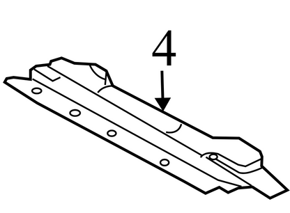 4L1Z19E525AAA 2003-2006 Ford Expedition Radiator Support Upper Air Deflector 4L1Z19E525AAA OEM