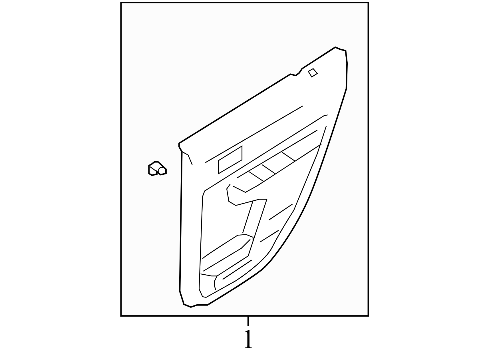 7T4Z7827406AD 2007-2010 Ford Edge Passenger RR Door Interior Trim Panel Used 7T4Z7827406AD OEM