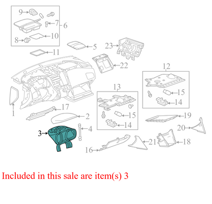 20917097 2011-2015 GMC Terrain Instrument Cluster Bezel Used 20917097 OEM