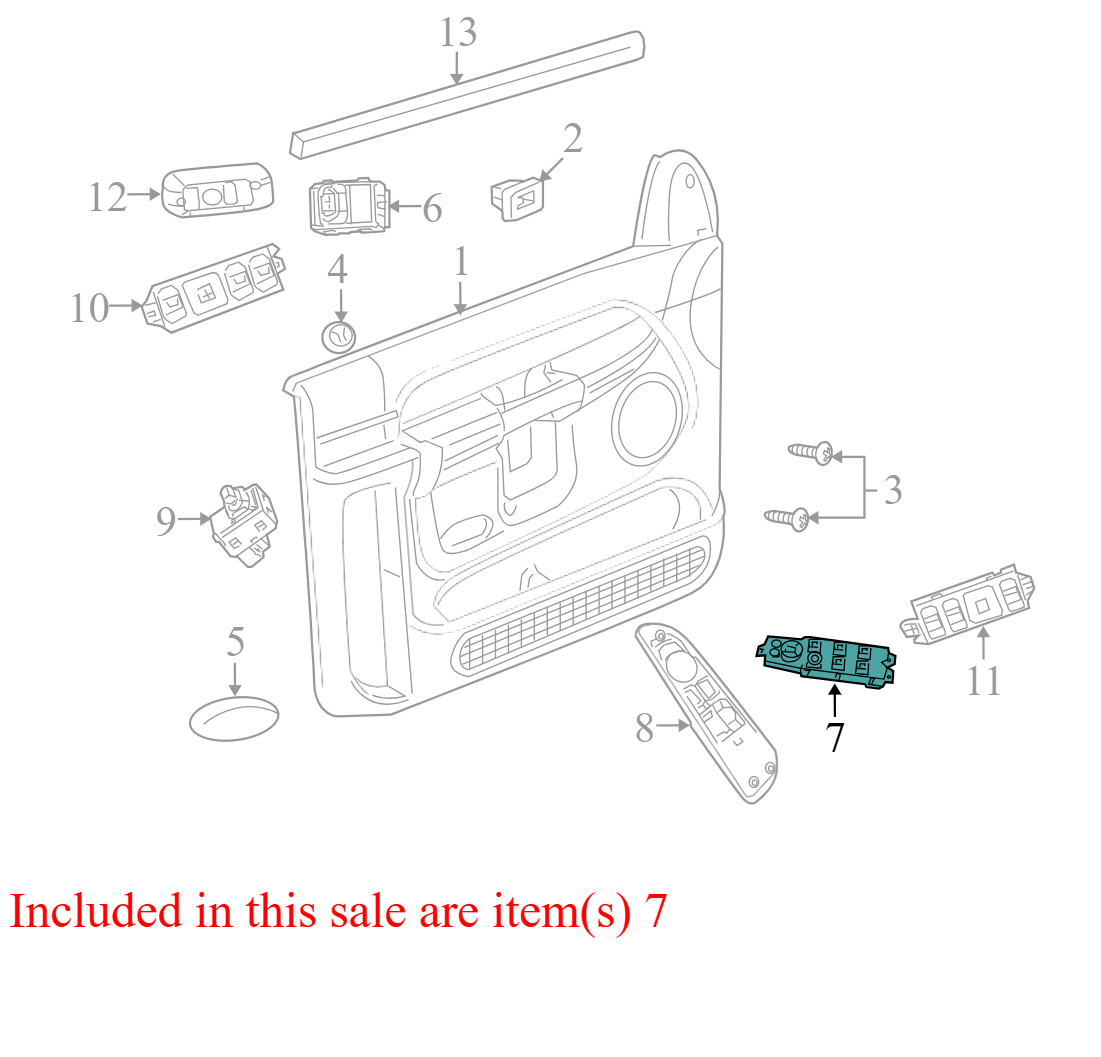 68171680AB 2002-2008 Dodge Ram FL Door Window Switch Quad / Mega Cab Used 68171680AB OEM