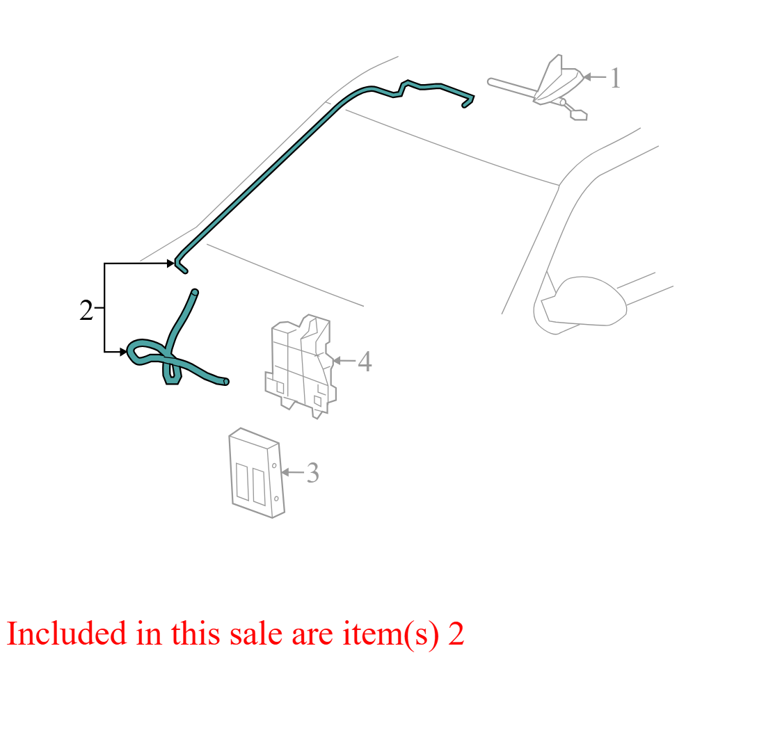 19208818 2007-2010 GMC Sierra 1500 Antenna Wire Harness Used 19208818 OEM