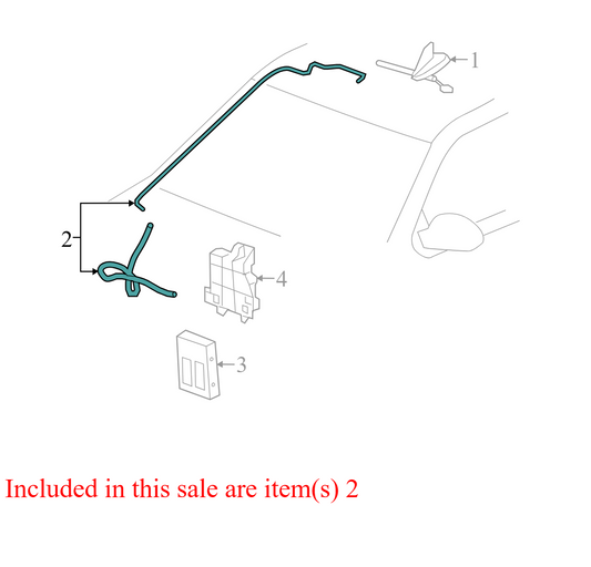 19208818 2007-2010 GMC Sierra 1500 Antenna Wire Harness Used 19208818 OEM