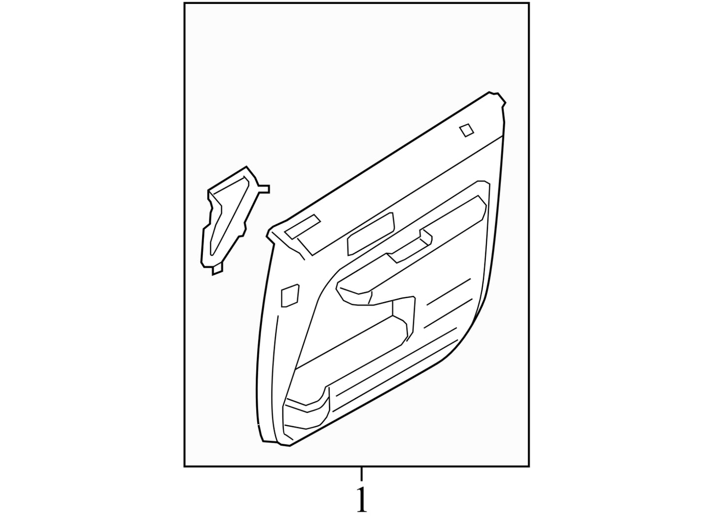 7T4Z7823943AB 2007-2010 Ford Edge Driver FL Door Interior Trim Panel Used 7T4Z7823943AB OEM