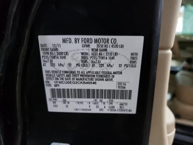 8L8Z13405A 2008-2012 Ford Escape Driver RL Tail Light Assembly Used 8L8Z13405A OEM