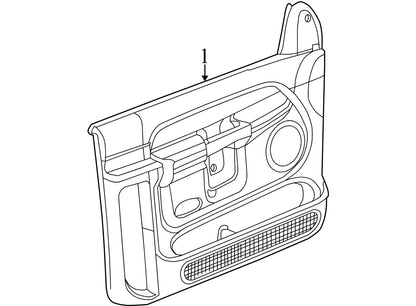 5JV341J3AE 2003-2009 Dodge Ram FR Door Interior Trim Panel (Has Wear) Used 5JV341J3AE OEM