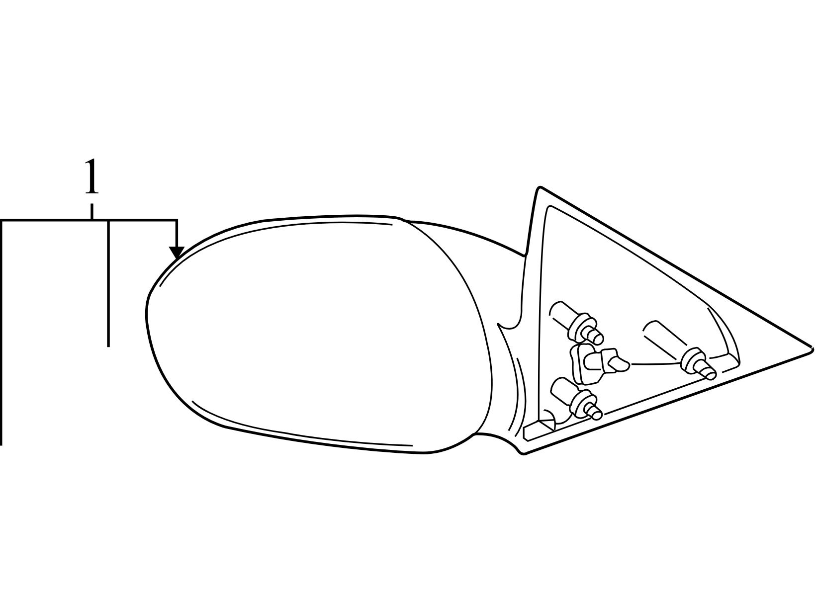 6R3317683AW 2005-2009 Ford Mustang Driver FL Door Mirror Used 6R3317683AW OEM