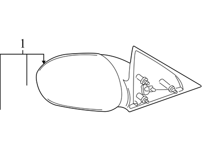 6R3317683AW 2005-2009 Ford Mustang Driver FL Door Mirror Used 6R3317683AW OEM