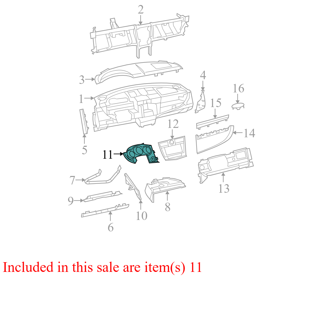 0XS96TRMA 2007-2010 Chrysler Sebring Instrument Cluster Bezel Used 0XS96TRMA OEM