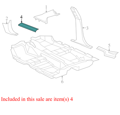 XQ90XT1AE 2008-2010 Chrysler Sebring Driver FL Door Sill Plate Used XQ90XT1AE OEM