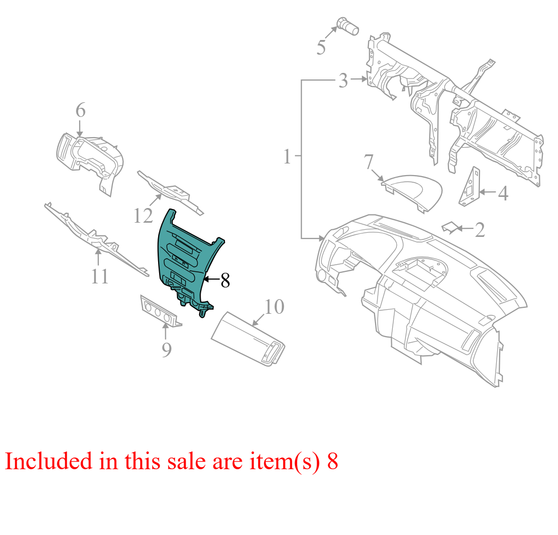 8S4Z5404302DC 2009-2011 Ford Focus Radio Climate Control Bezel Used 8S4Z5404302DC OEM