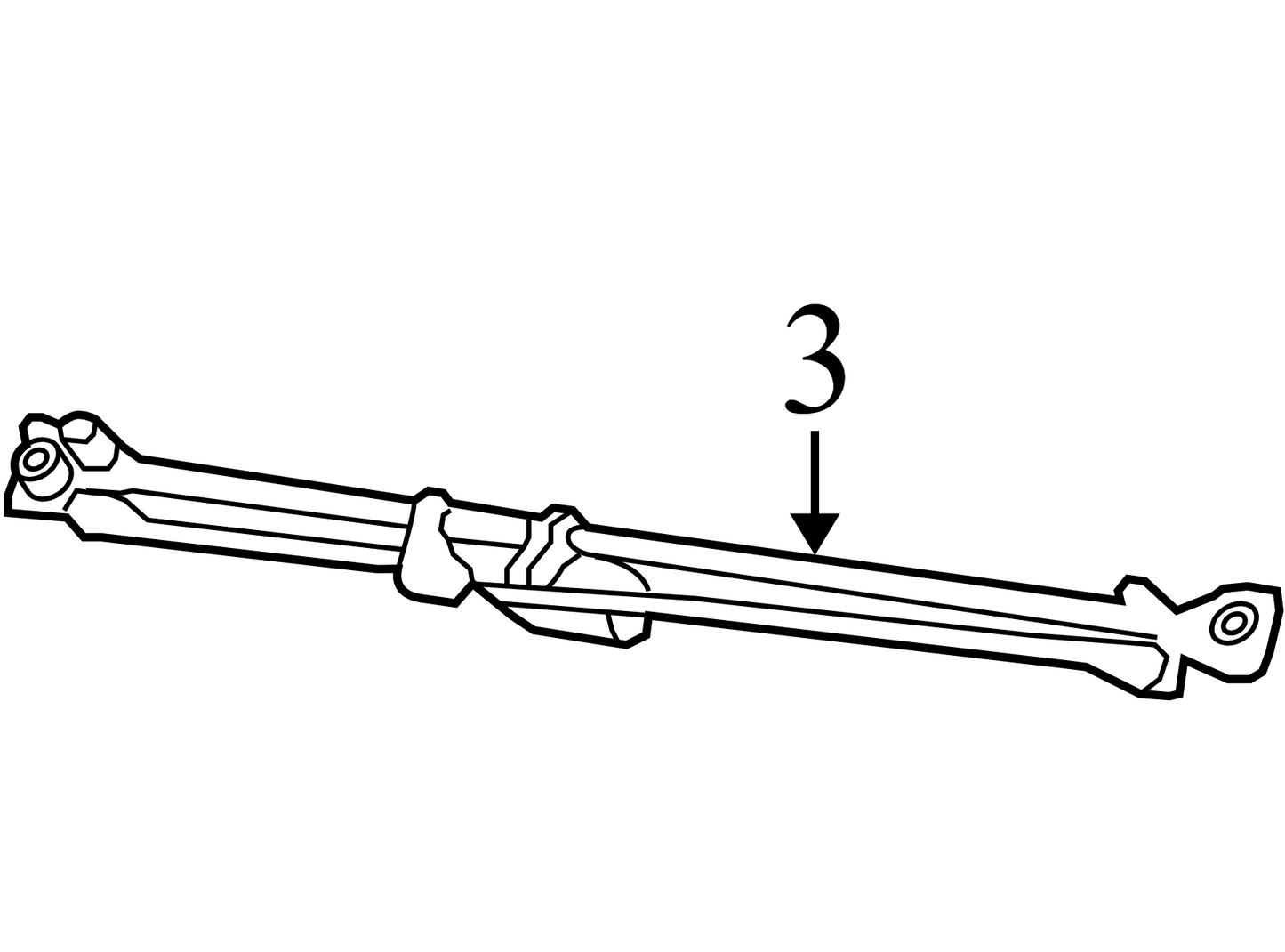 55077098AL 2004-2008 Dodge Ram 1500 Windshield Wiper Linkage Used 55077098AL OEM