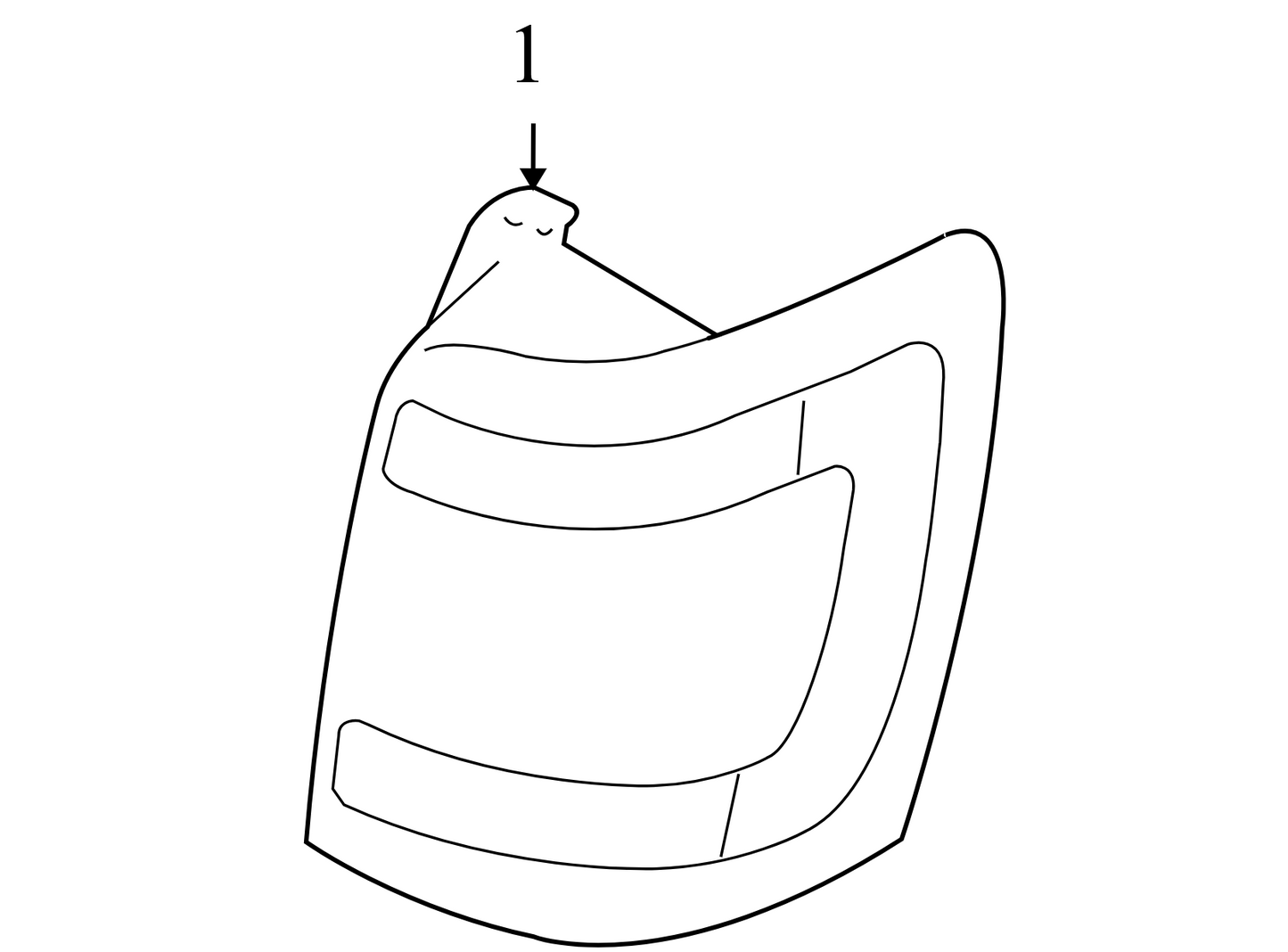 8L8Z13405A 2008-2012 Ford Escape Passenger RR Tail Light Assembly Used 8L8Z13405A OEM