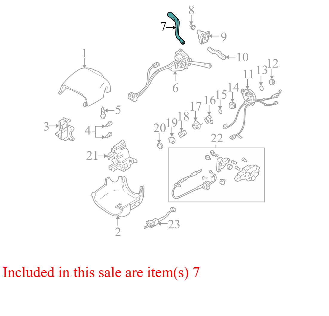 26101680 2000-05 Chevrolet Impala Automatic Transmission Column Shift Lever 26101680 OEM