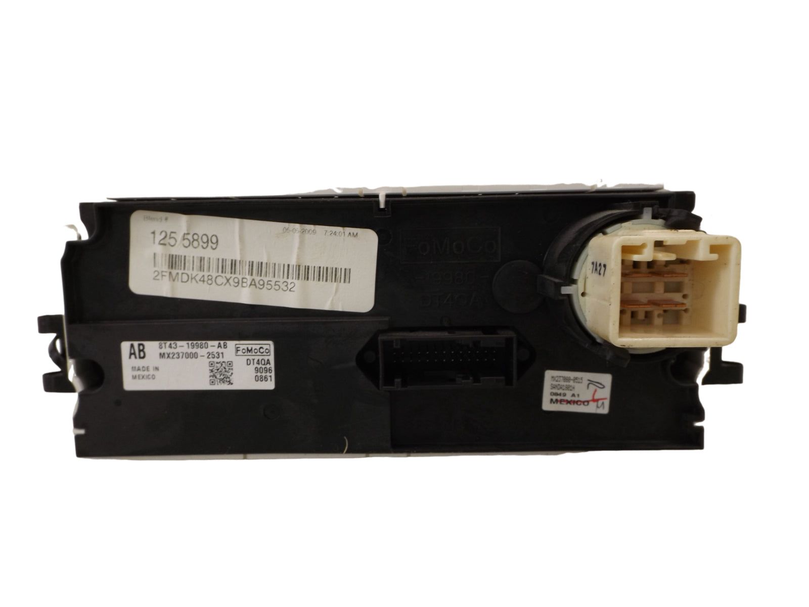 8T4319980AB 2007-2010 Ford Edge HVAC Temperature Control Panel Used 8T4319980AB OEM