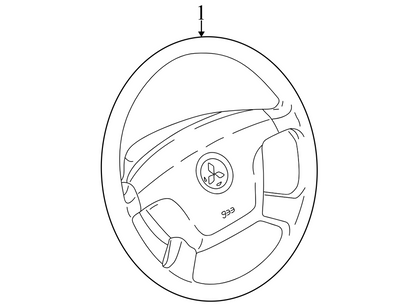 MR647850 2006-2007 Mitsubishi Lancer Steering Wheel Used MR647850 OEM