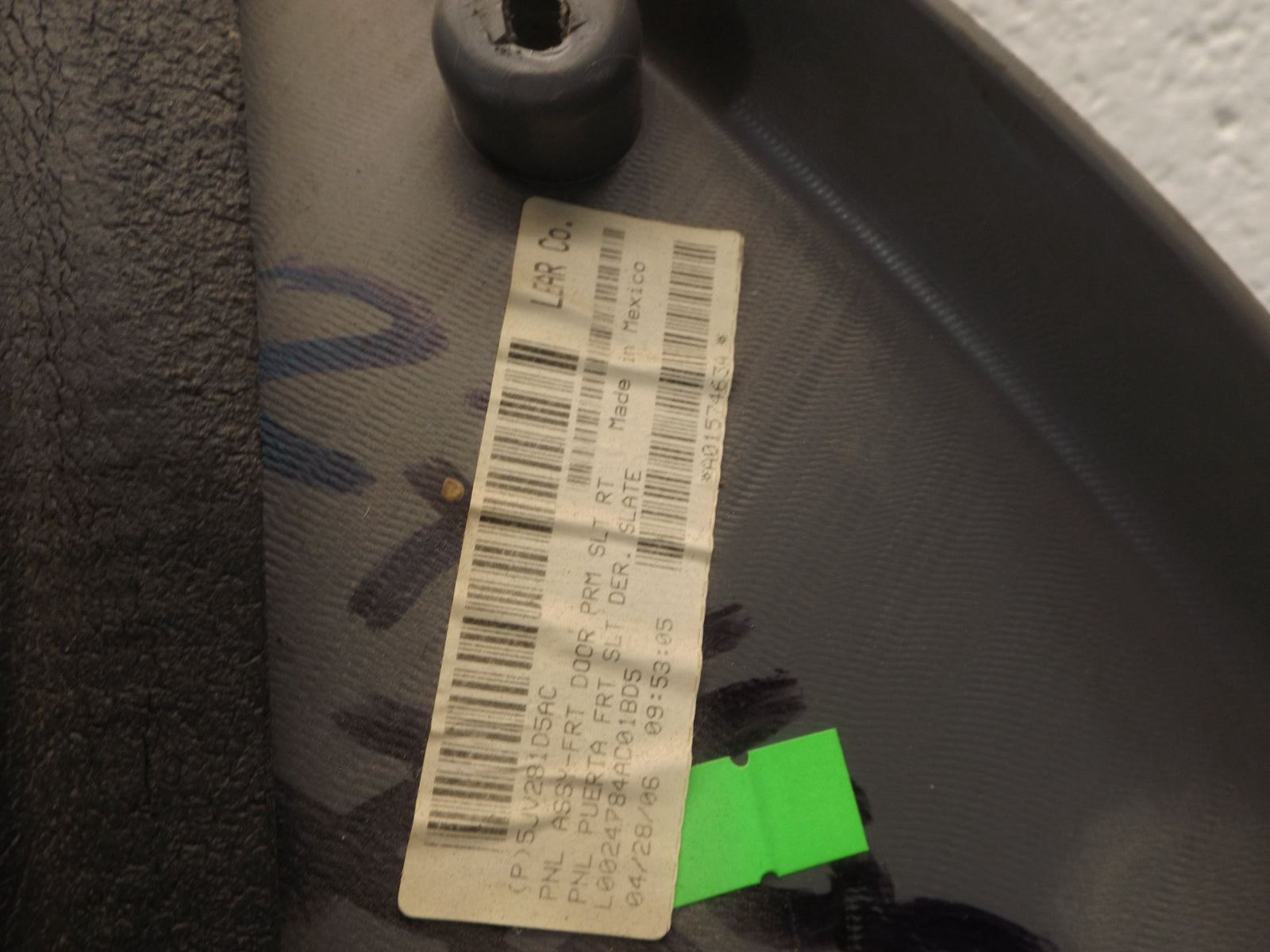 5JV341J3AE 2003-2009 Dodge Ram FR Door Interior Trim Panel (Has Wear) Used 5JV341J3AE OEM