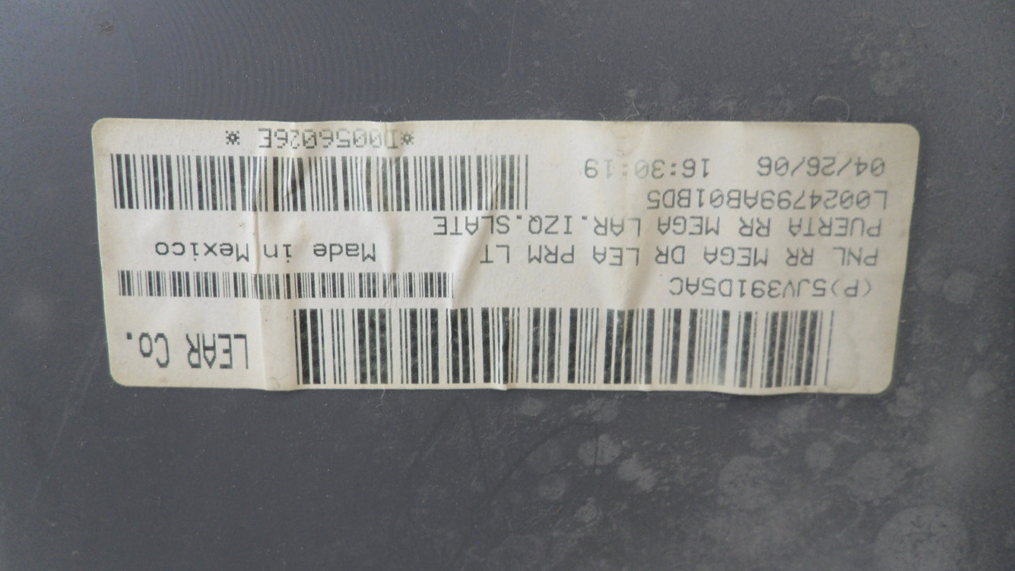 5JV251D5AD 2003-2008 Dodge Ram RL Door Interior Trim Panel (Shows Wear) Used 5JV251D5AD OEM