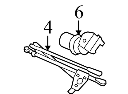 9L8Z17566A 2008-2012 Ford Escape Windshield Wiper Linkage / Windshield Wiper Motor OEM USED