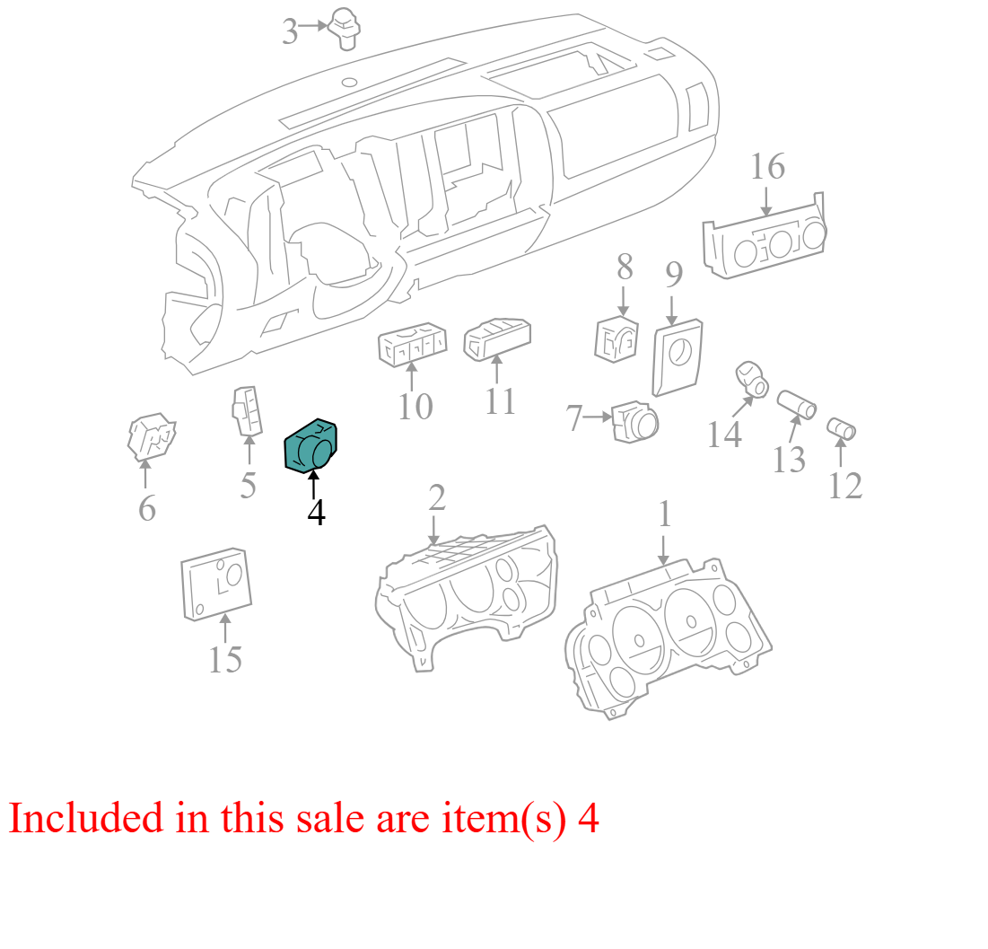 25858709 2008-2014 Chevrolet Silverado 1500 Headlight Switch Used 25858709 OEM