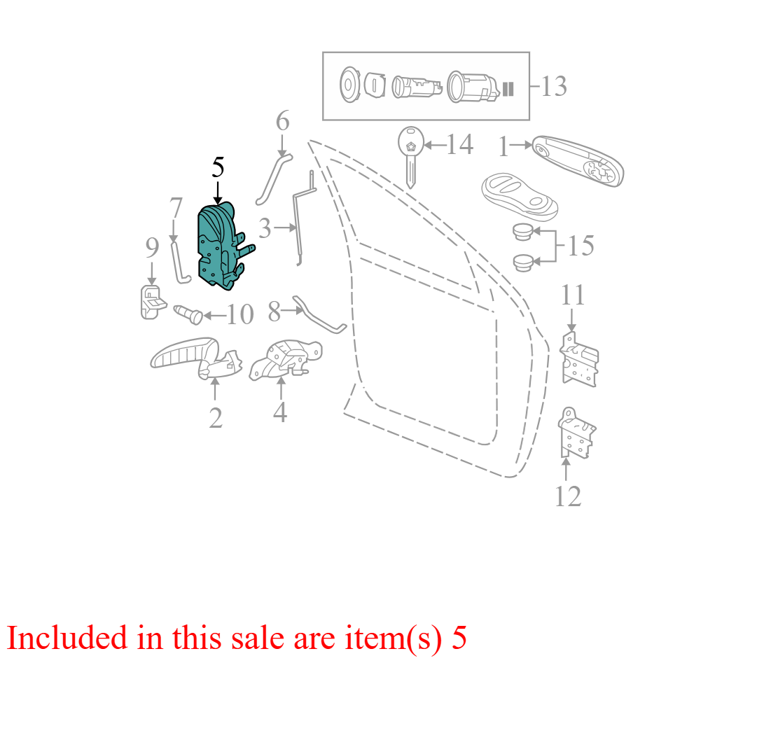 55372855AB 55372855AB 2003-2009 Dodge Ram Front Left Door Latch Assembly