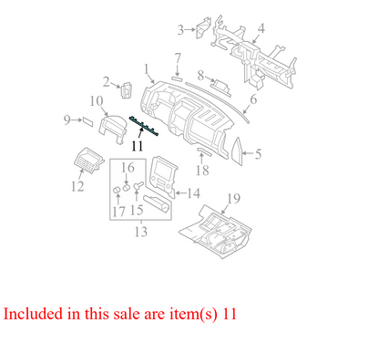 8L8Z7804459AC 08-12 Ford Escape Instrument Panel Trim Panel / Knee Bolster 8L8Z7804459AC OEM