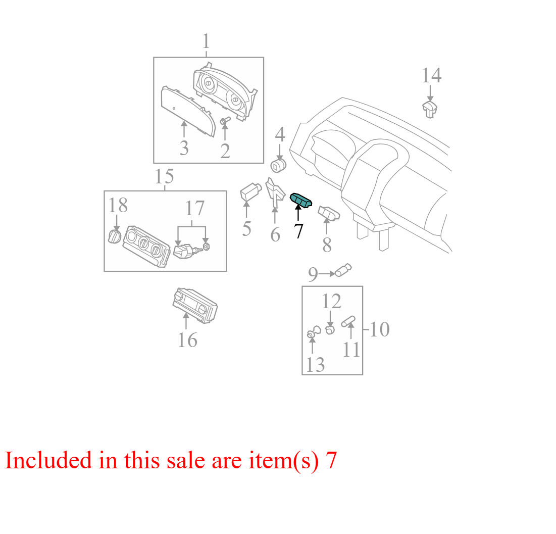 7T4T10D889ABW 2009-2011 Ford Edge Driver Information Display Switch Used 7T4T10D889ABW OEM
