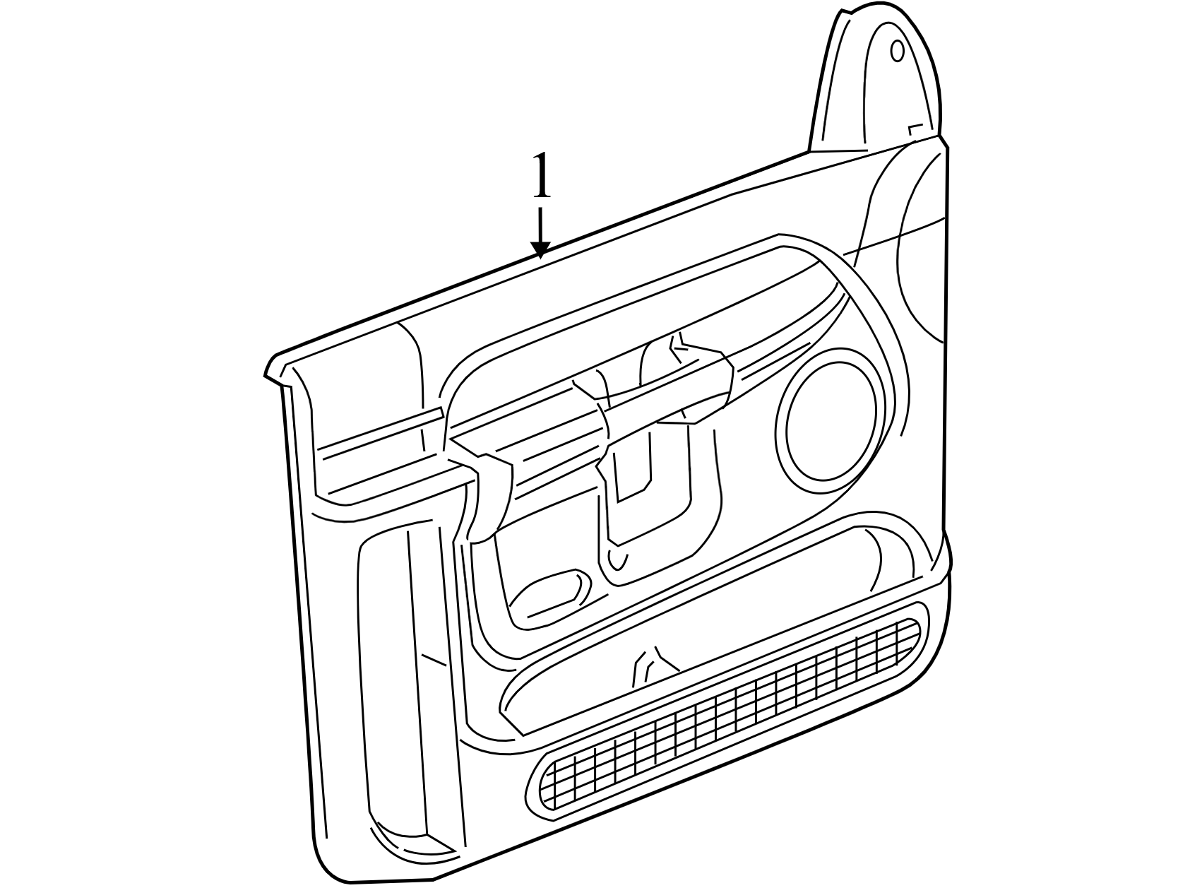 5JV26ZJ3AE 2003-2009 Dodge Ram FL Door Interior Trim Panel (Shows Wear) Used 5JV26ZJ3AE OEM
