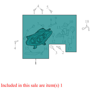 22777930 2008-2012 Buick Enclave Passenger FR Headlight (Very Hazy) HID Used 22777930 OEM