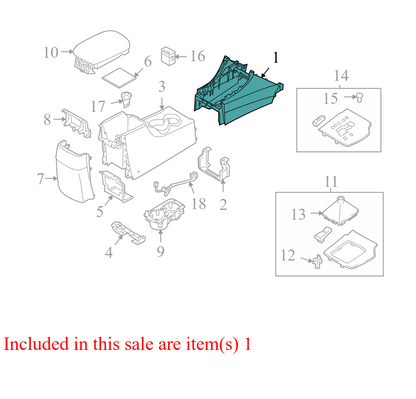 846110A000HZ 2009-2010 Hyundai Sonata Center Console Used 846110A000HZ OEM