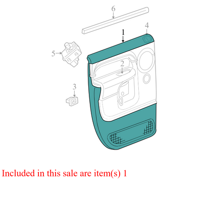 5JV20ZJ3AC 2006-2008 Dodge Ram Mega Cab RR Door Trim Panel  (Has Wear) Used 5JV251D5AD OEM