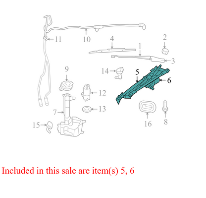 68020540AA 2007-2010 Chrysler Sebring Windshield Wiper Linkage, Motor Used  68020540AA OEM