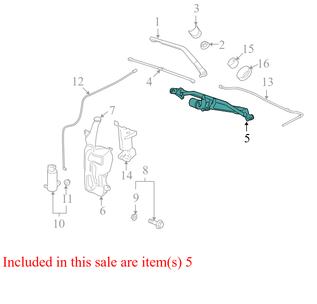 23328193 2008-10 Chevrolet Silverado Windshield Wiper Linkage W/ motor Used 23328193 OEM