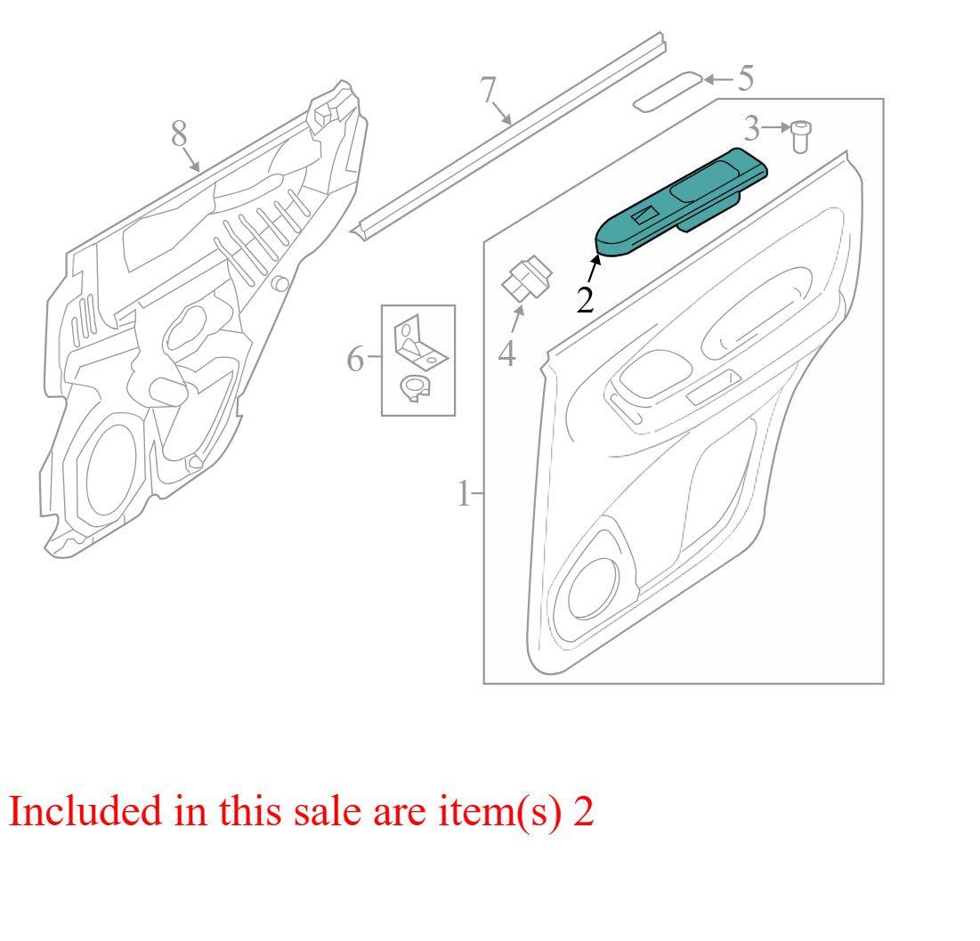 8L8Z14528AF 2008-2012 Ford Escape Driver RL Door Window Switch W/ Bezel Used 8L8Z14528AF OEM