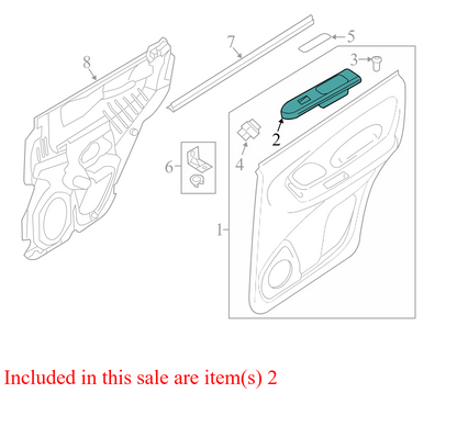 8L8Z14528AF 2008-12 Ford Escape RR Door Window Switch W/ Bezel Used 8L8Z14528AF OEM