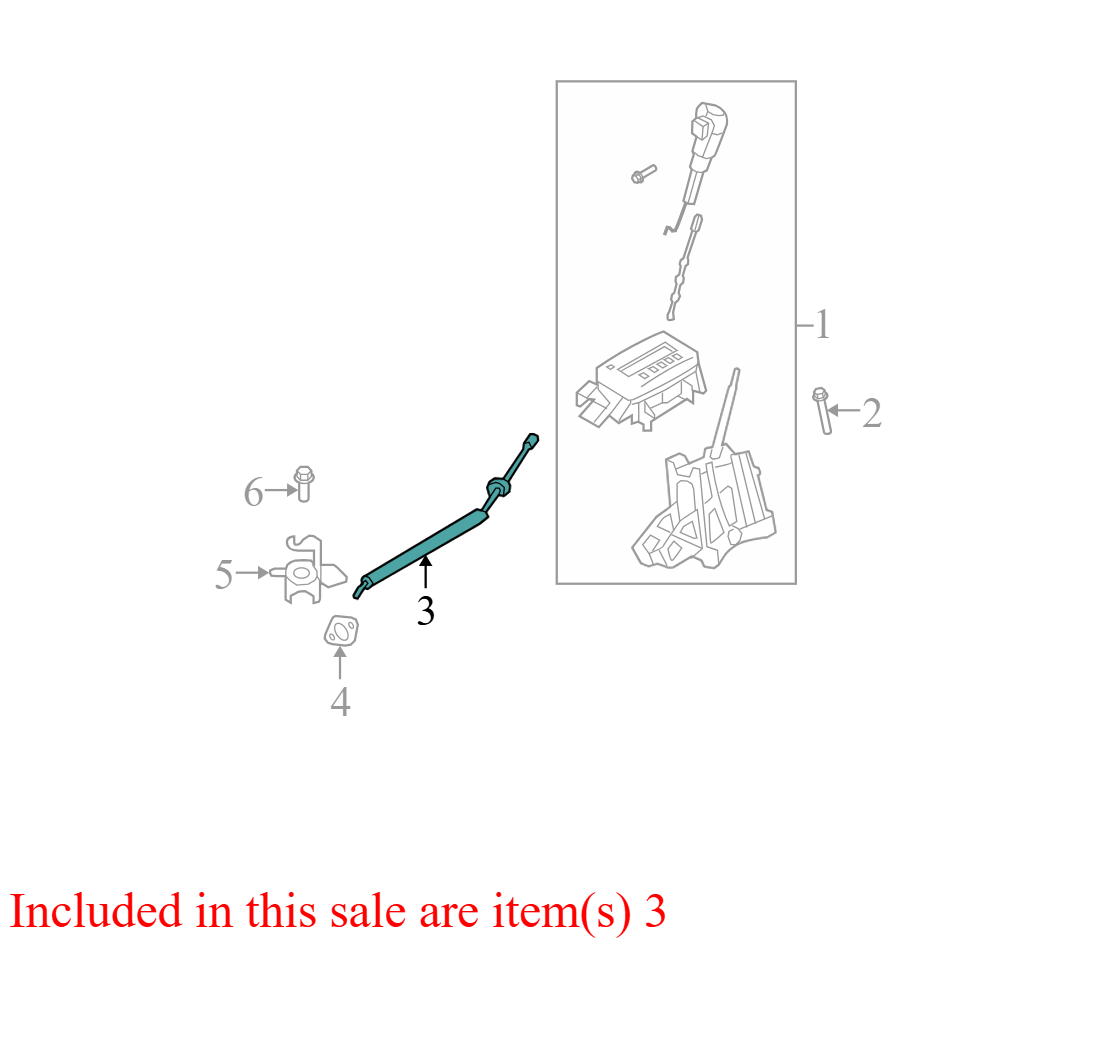 AL8Z7E395A 2008-2012 Ford Escape Automatic Transmission Shifter Cable Used AL8Z7E395A OEM