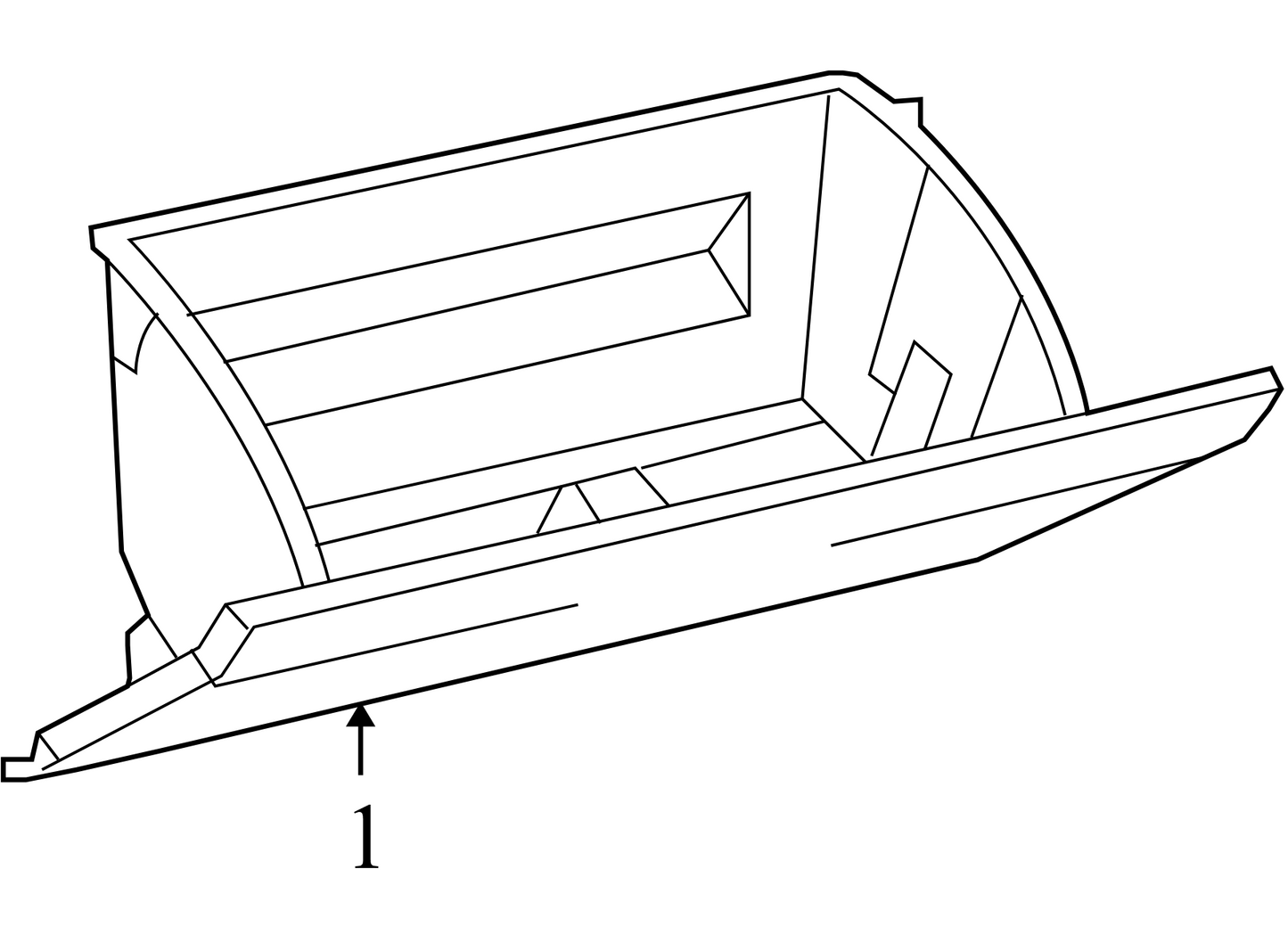 1AE15XT1AC 2007-2010 Chrysler Sebring Front Glove Box Used 1AE15XT1AC OEM