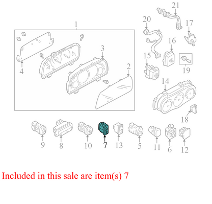 YL8414K102AAW 2005-2006 Mazda Tribute Headlight Dimmer Switch Used YL8414K102AAW OEM