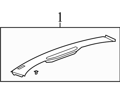 22797470 2008-2012 Chevrolet Malibu Dash Panel Trim Defroster Panel Used 22797470 OEM