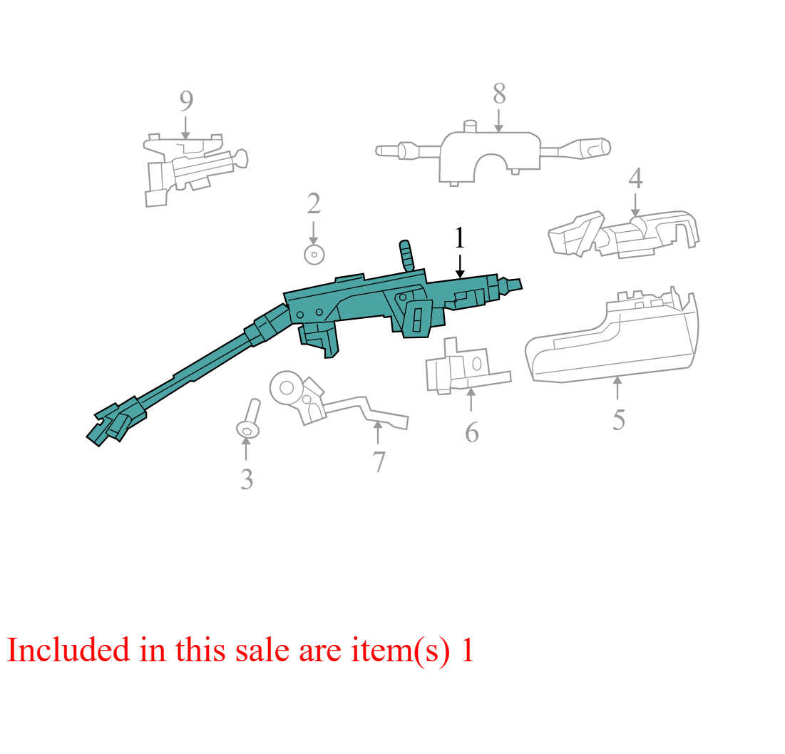 5057241AK 2007-2010 Chrysler Sebring Steering Column Used 5057241AK OEM