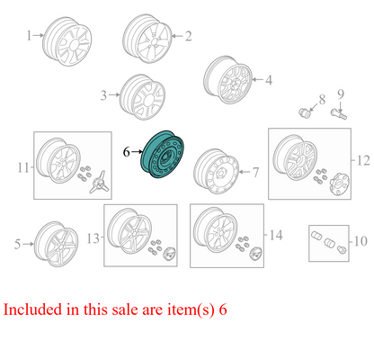 6R3Z1007BA 2005-2009 Ford Mustang Compact Spare Used 6R3Z1007BA OEM